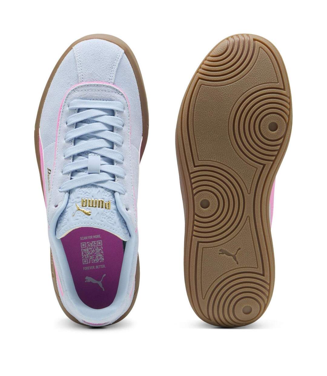 Womens/ladies Club Klassika Leather Low Trainers Tropical Pink Puma-3