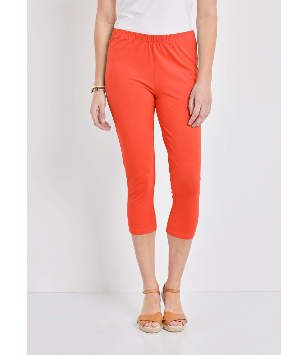 Legging court coton uni ou imprimé-1