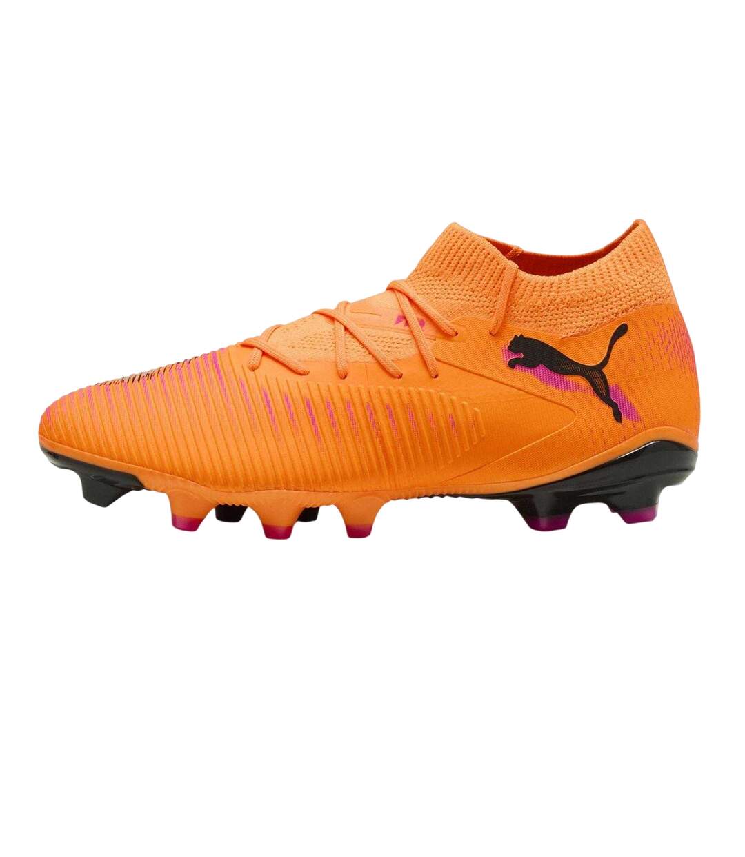 Womens/ladies Future 8 Match Snug Fit Artificial Ground Football Boots Orange Black Puma-2
