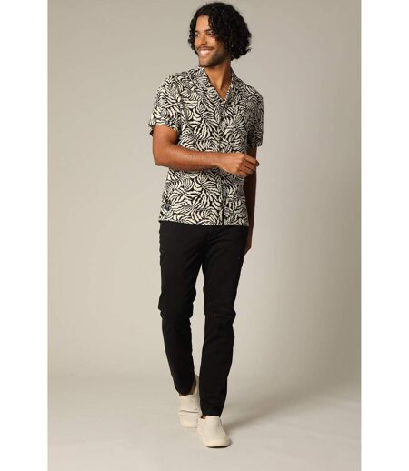 Chemise homme viscose à manches courtes et motif tropical JOSIAS