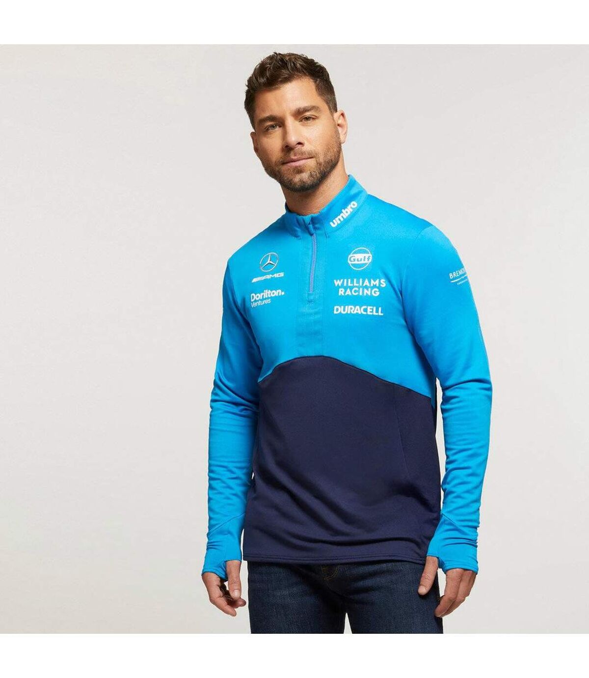 Umbro Mens 23 Williams Racing Midlayer (Peacoat/Diva Blue)