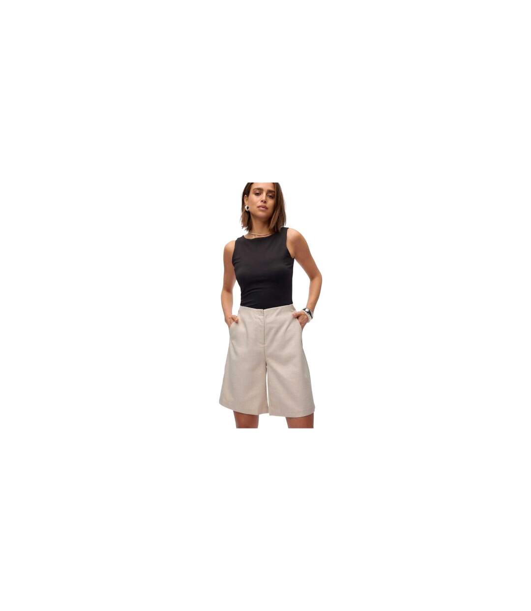 Short Motif/style Uni Nancy Femme Argenté Vero Moda-1