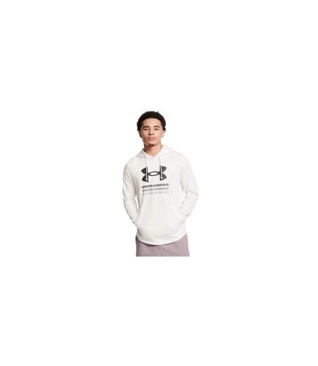 Mens Rival Terry Graphic Hoodie White Under Armour