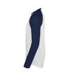 SOLS Mens Funky Contrast Long Sleeve T-Shirt (White/French Navy) - UTPC3513