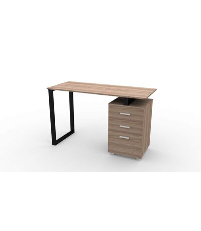 Bureau James - 120x50x75cm - Marron et Noir