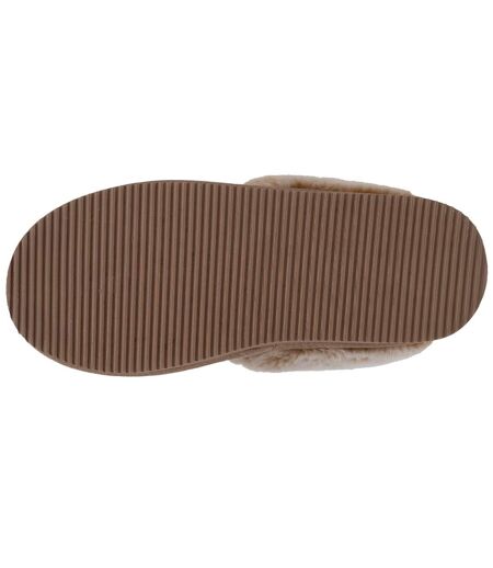 Isotoner Chaussons mules femme cuir fourré chaud