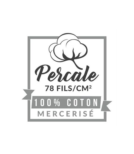 Paris Prix - Taie D'oreiller percaline 50x70cm Gris
