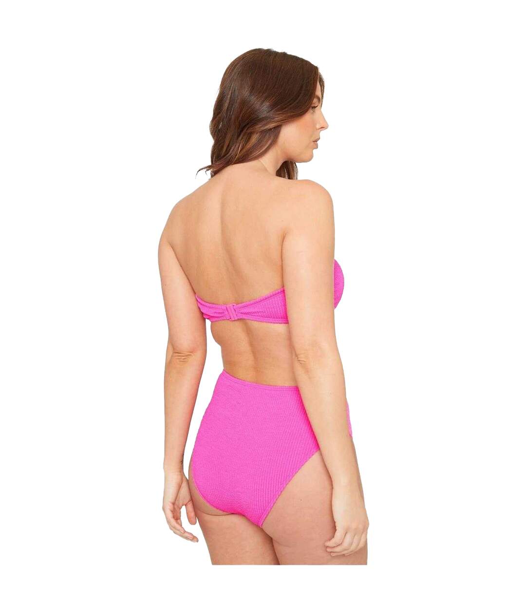 Haut De Maillot De Bain Motif/style Texturé Femme Rose Vif Be You-3