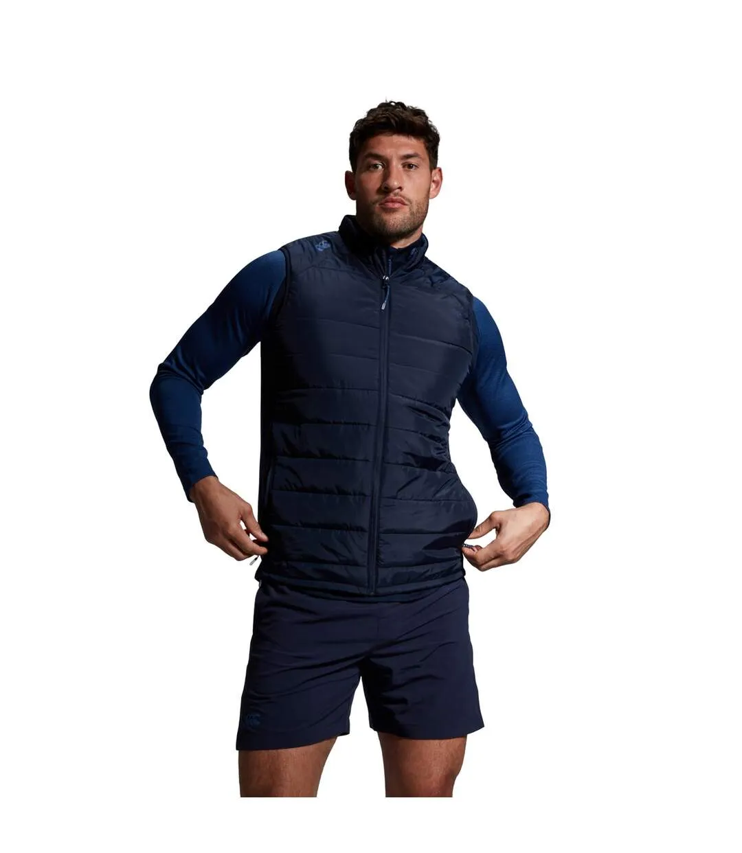 Mens Elite Micro-lite Gilet Navy Canterbury-1