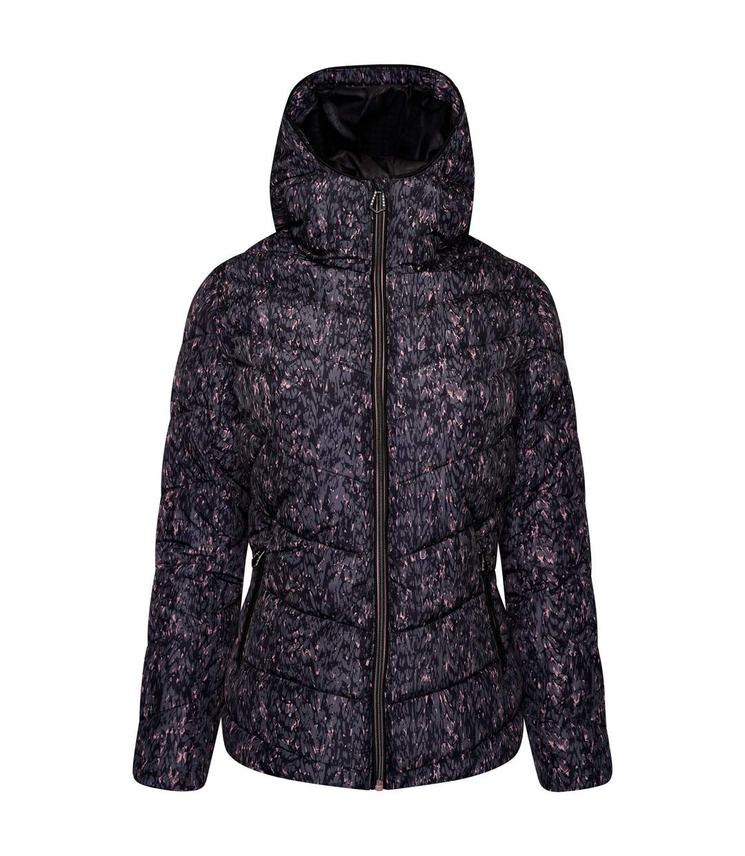 Womens/ladies reputable embellished padded jacket powder pink wave Dare 2B