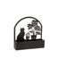 Jardinière Murale en Métal Chat 50cm Noir-1