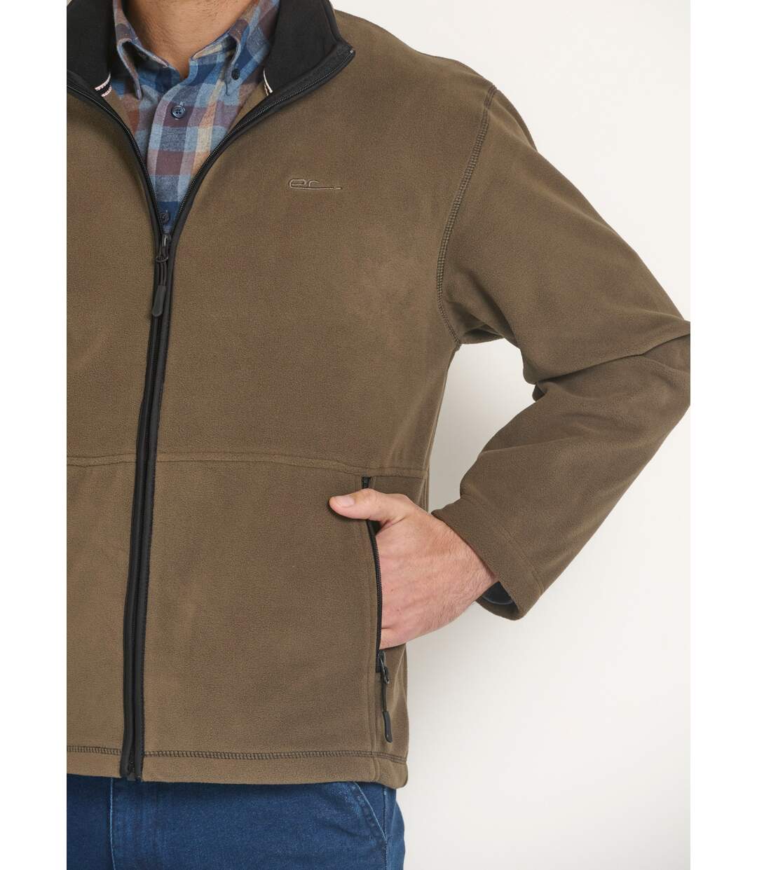 Veste zippée polaire col montant-4