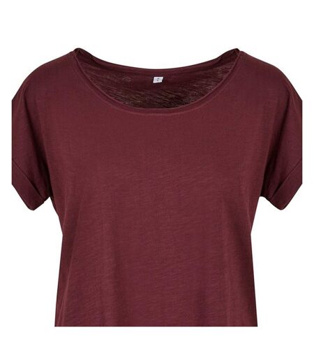 Womens/ladies Slub Long T-shirt Cherry Build Your Brand