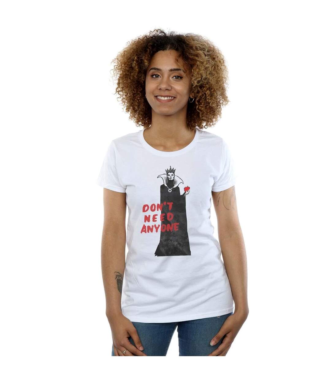 Disney T-shirt en coton Femmes/Ladies Villains Don't Need Anyone (Blanc) - UTBI44551-2