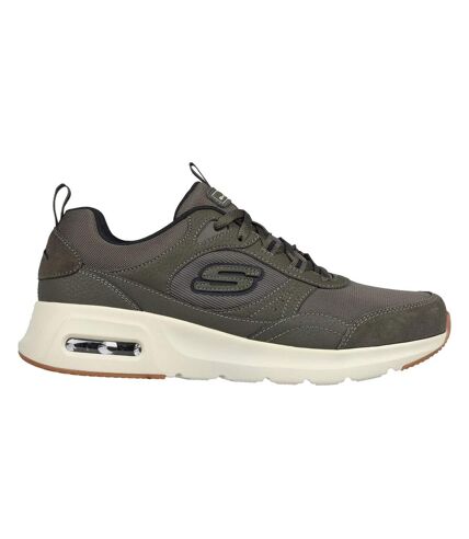 Skechers Mens Court Homegrown Suede Skech-Air Sneakers (Olive) - UTFS10399