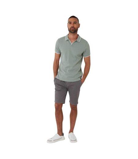 Polo Marriage Homme Vert De Gris Clair Threadbare