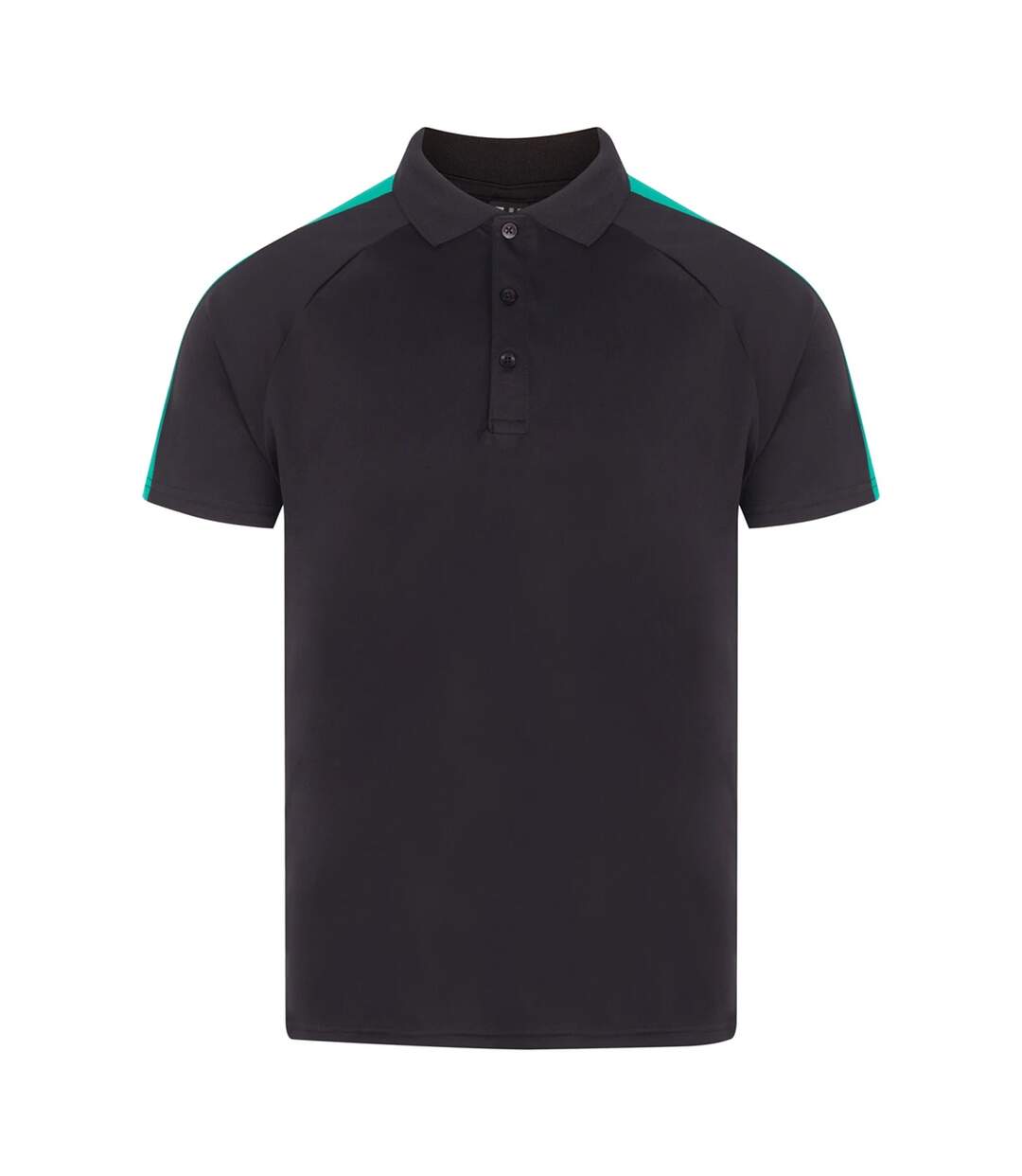 Unisex Adult Team Polo Shirt Black Emerald Finden & Hales-1