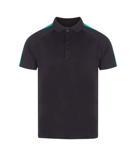 Unisex Adult Team Polo Shirt Black Emerald Finden & Hales