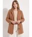 Manteau tissu bouclette mi-long boutonné-1