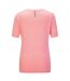 Womens/ladies Ultra Light Seamless T-shirt Pink Pinnacle-4