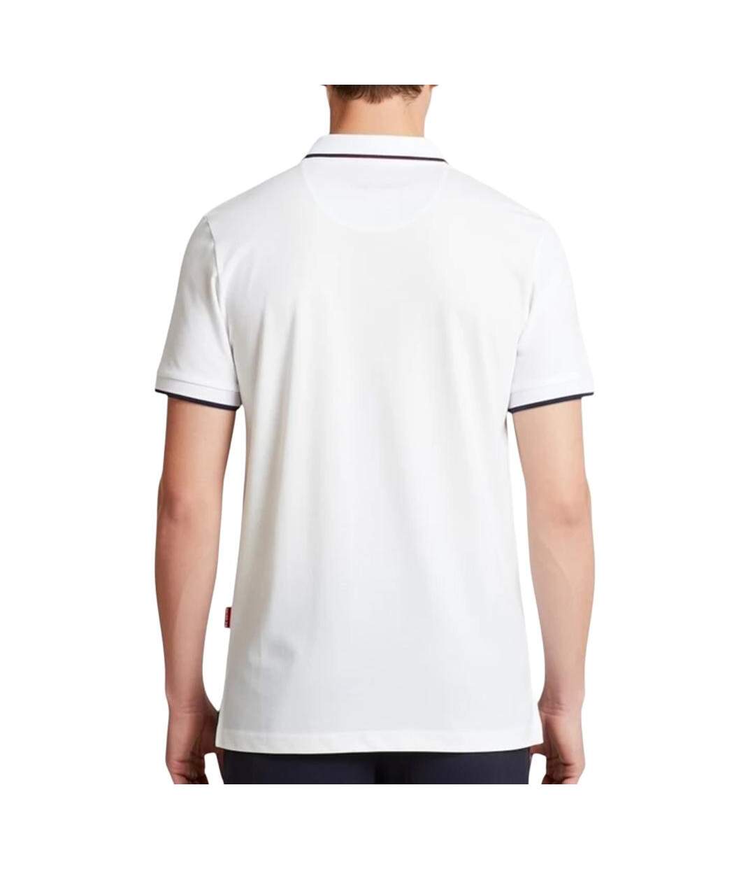 Polo blanc homme lee cooper glc2046-2