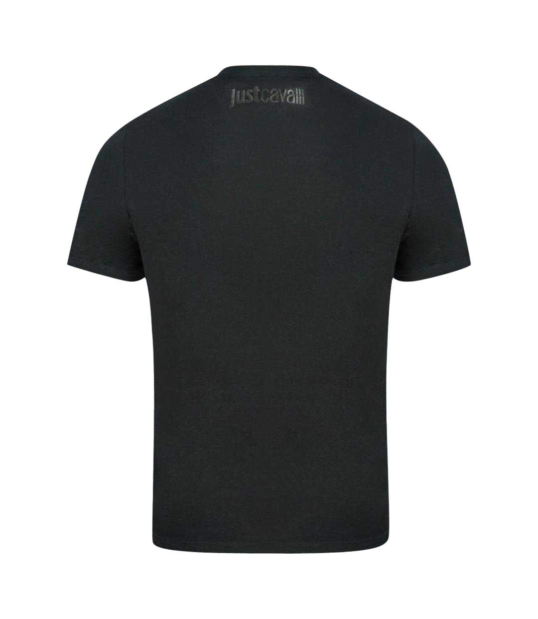 T-shirt Motif Délavé Homme Noir Just Cavalli-2