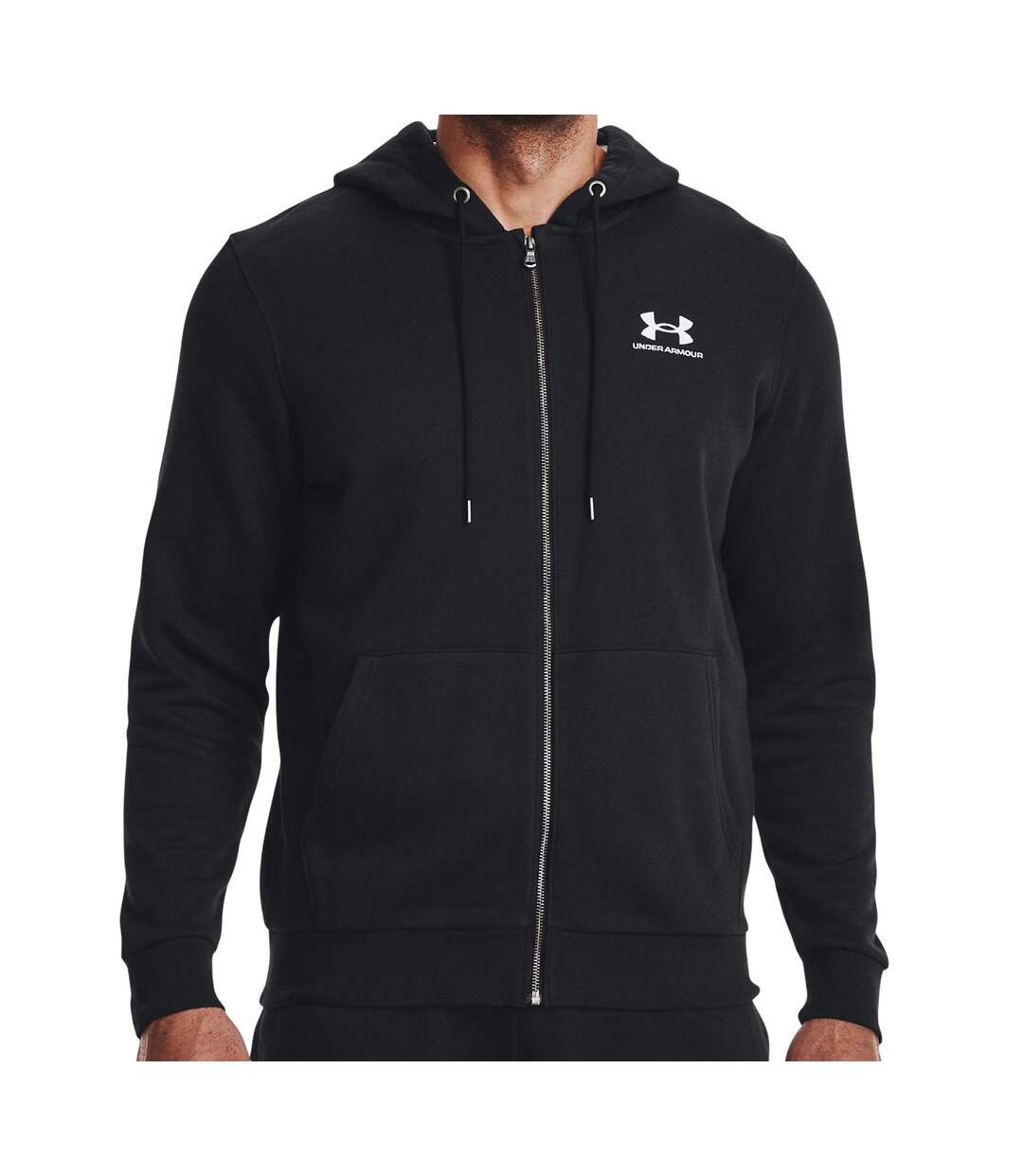 Sweat Zippé Noir Homme Under Armour Essential-1