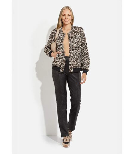 Blouson esprit bomber imprimé peau de bête