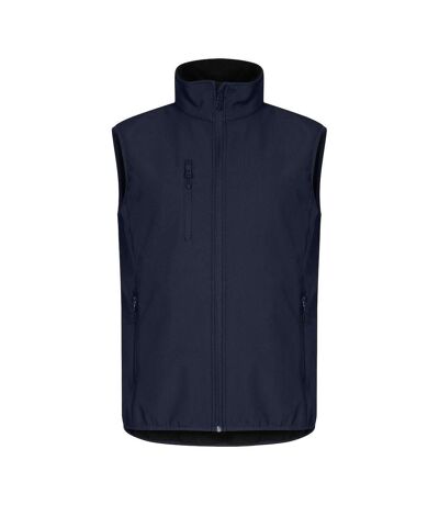 Mens classic soft shell jacket dark navy Clique