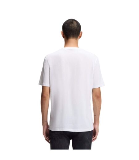 T-shirt Motif/style Logo Sur Poitrine Homme Blanc Hugo