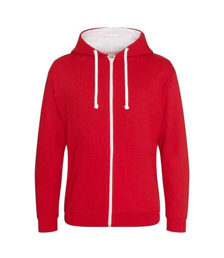 Veste à capuche varsity homme rouge feu / blanc Awdis