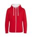 Veste à capuche varsity homme rouge feu / blanc Awdis-1