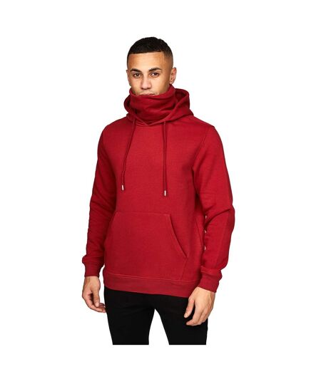 Mens Venmark Snood Collar Hoodie Red Juice