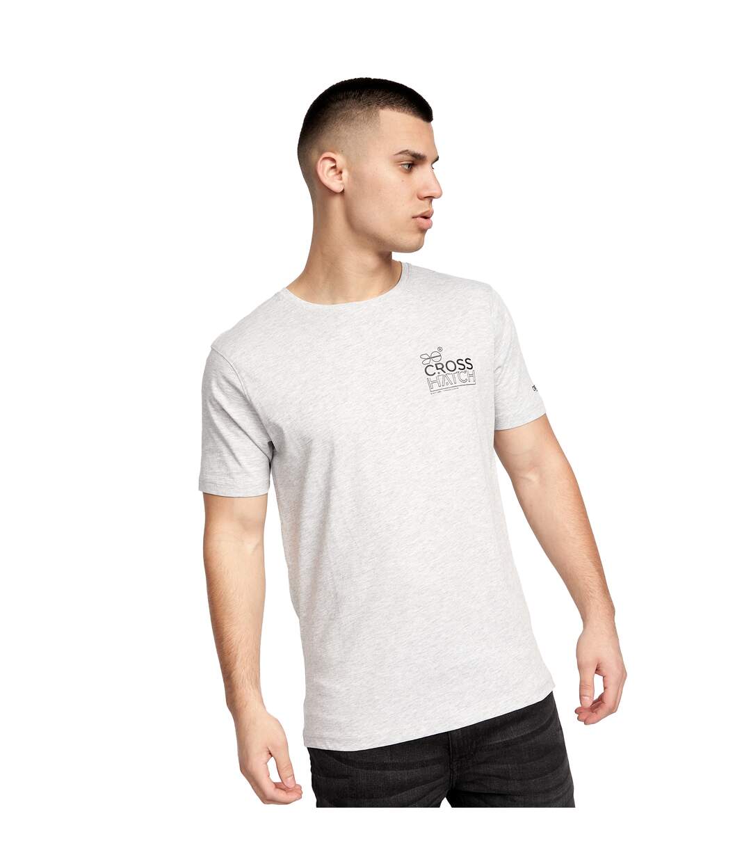 T-shirts pentan homme bleu / gris Crosshatch-4