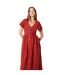 Womens/ladies pocket detail midi shirt dress rust Dorothy Perkins