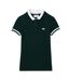 Womens/ladies Embroidered Logo Short-sleeved Polo Shirt Green White Lacoste-2