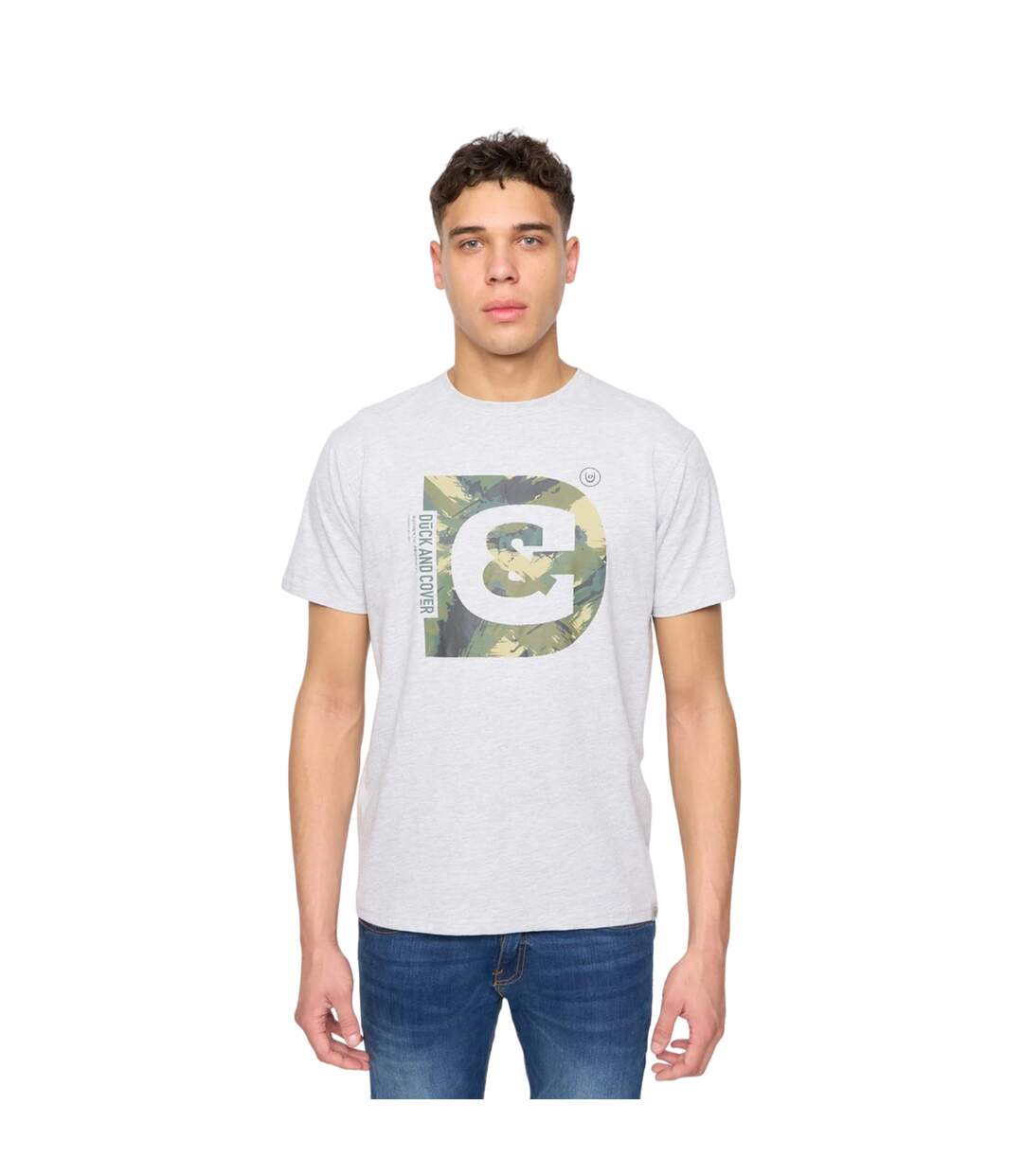 T-shirt deecee homme gris chiné Duck and Cover