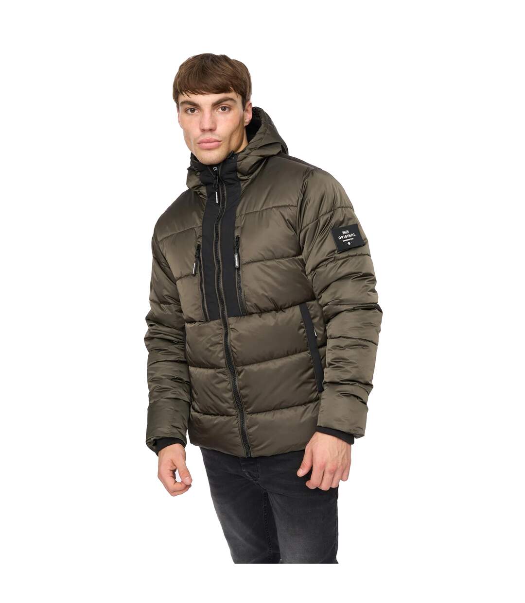 Veste Chimmax Homme Olive Crosshatch-1