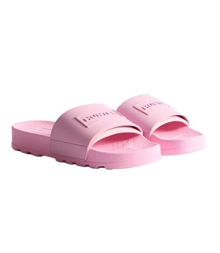 Womens/ladies core embossed sliders prism pink Hunter