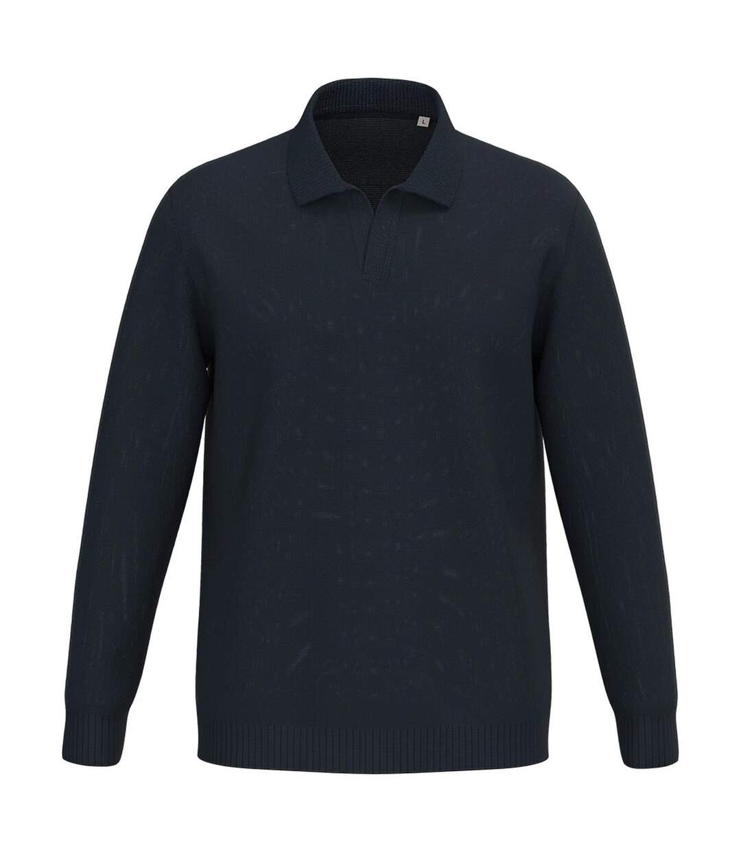 Mens Polo Neck Jumper Navy Spasso-1