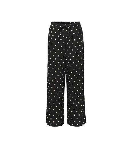 Pantalon fluide beige/noir à pois femme jdy ebbie