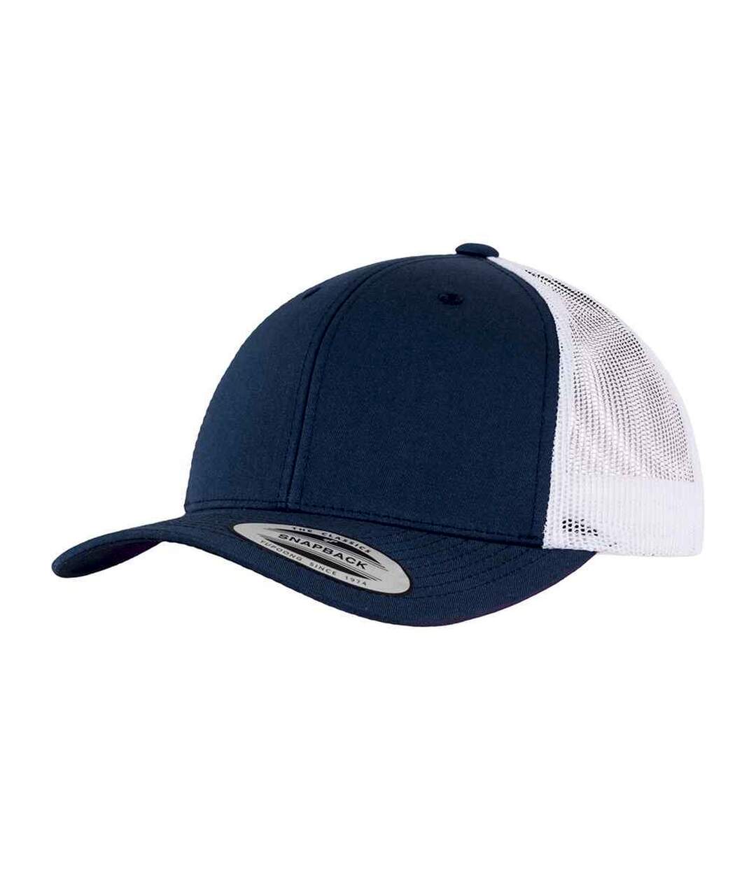 Casquette trucker adulte bleu marine / blanc Flexfit-1