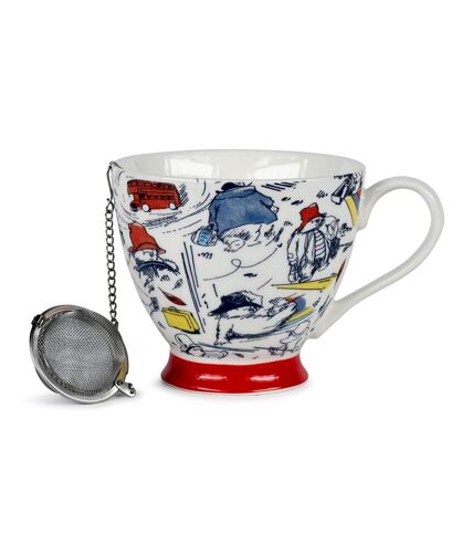Paddington Bear - Tasse et boule à thé (Blanc / Bleu / Rouge) (Taille unique) - UTPM4213