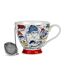 Paddington Bear - Tasse et boule à thé (Blanc / Bleu / Rouge) (Taille unique) - UTPM4213