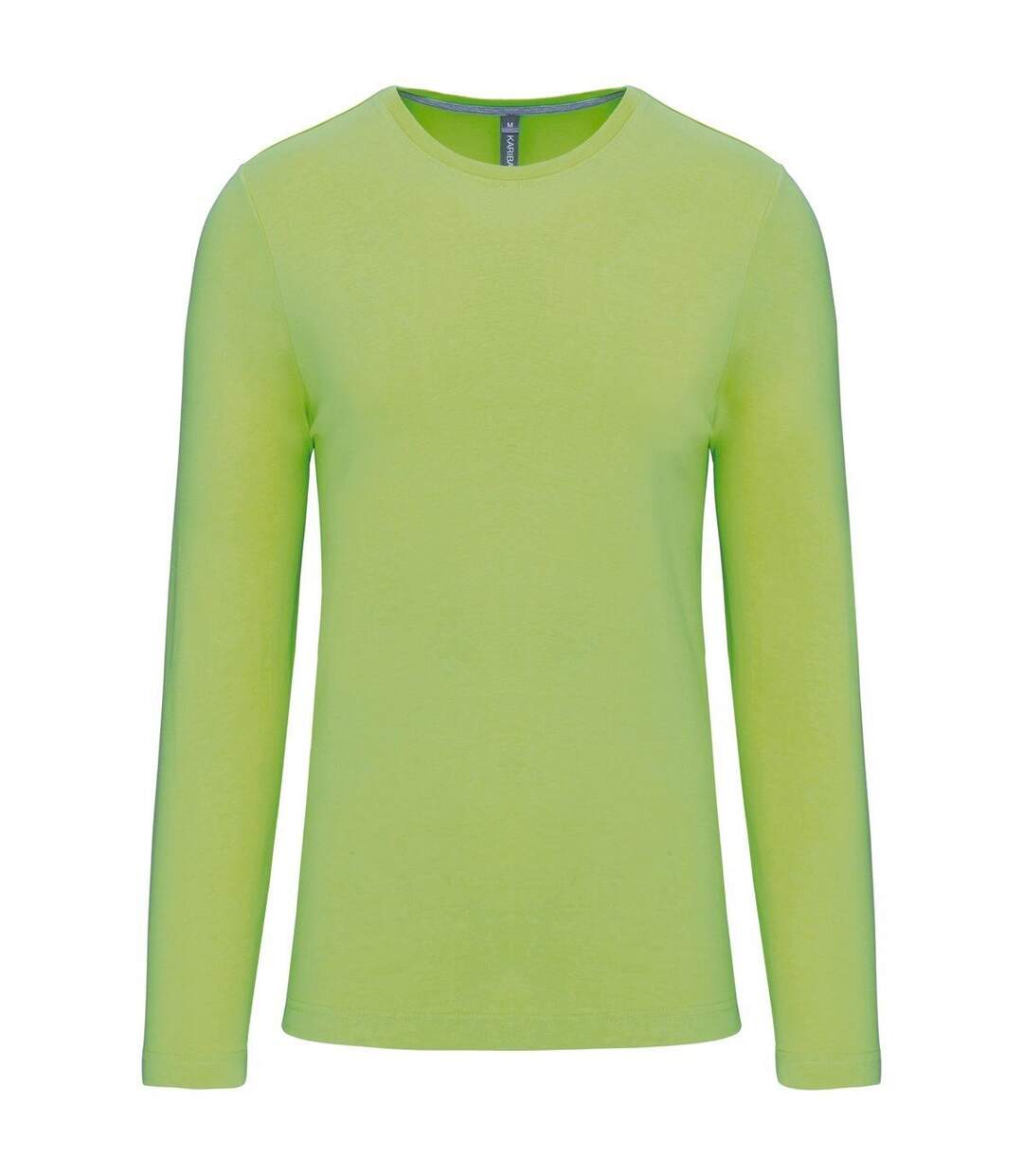 T-shirt manches longues col rond - K359 - vert lime - homme