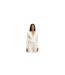 Womens/ladies Plain Slim Blazer White Faded White Boss-1