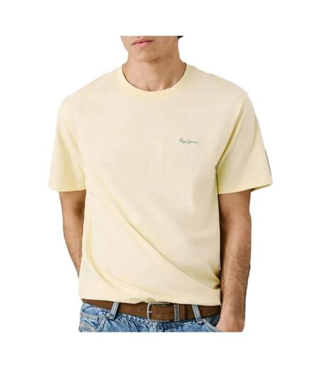 T-shirt jaune homme pepe jeans contrast connor - l