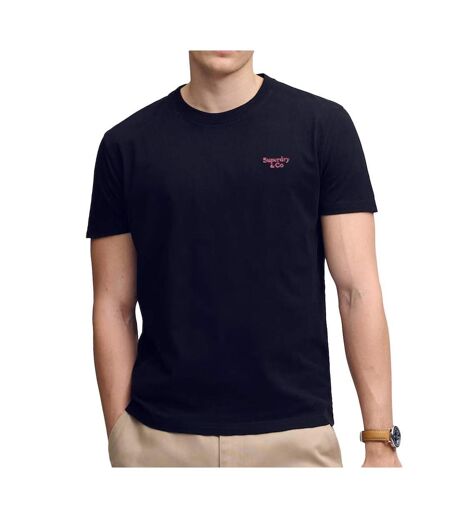 T-Shirt marine/rose homme superdry essential serif