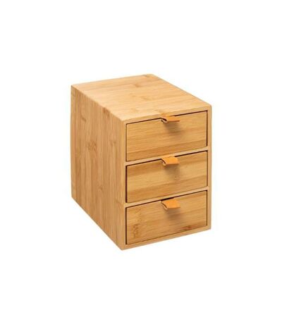 Boîte Déco 3 Tiroirs Bambou 21cm Naturel