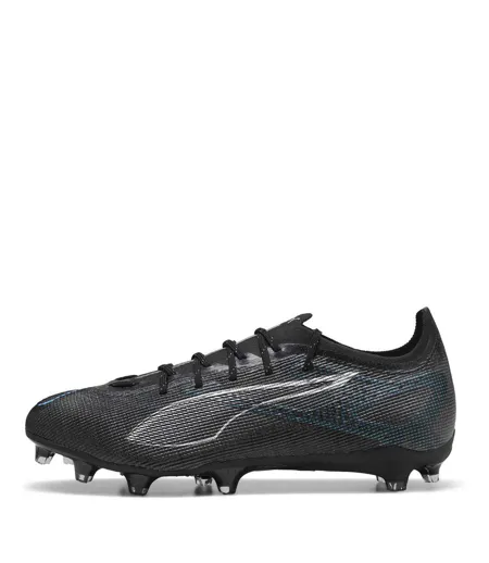 Mens Ultra Pro Firm Ground Football Boots Black Silver Puma